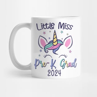 Little Miss Pre K Grad Preschool Prek Graduation 2024 Kids Mug